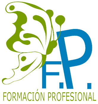 Imagen con el logo FP que lleva a la sección sobre la Formación Profesional